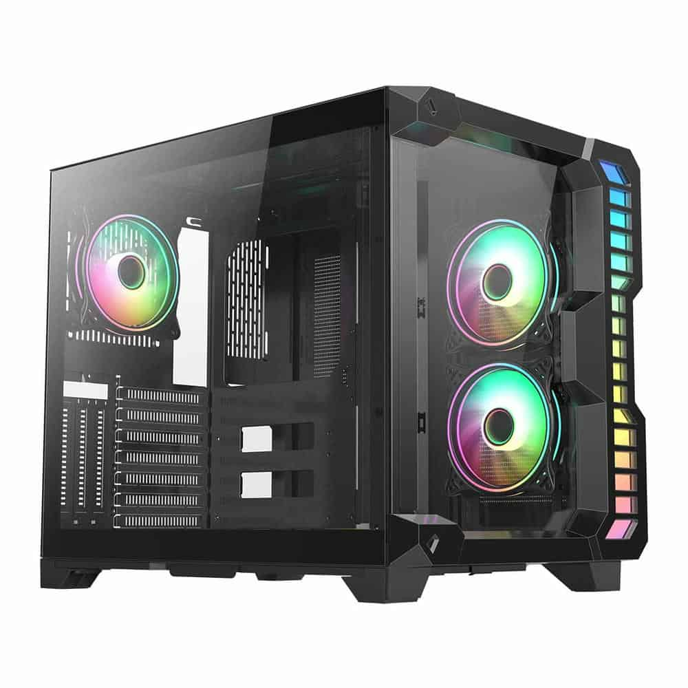 (image for) CiT Pro Android X Black Windowed Gaming Cube Case